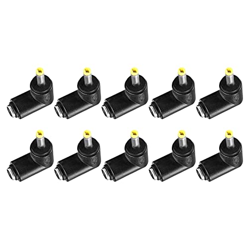 Rebower 10 STK DC-Stecker auf Buchse, 90-Grad-Winkel-Steckeradapter [für CCTV Home Security] - 4,0 x 1,7 mm 5,5 x 2,1 mm/Schwarz Gelb von Rebower