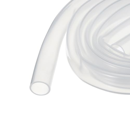 Rebower Silikonschlauch Lebensmittelecht 16mm ID x 20mm OD, 1 Meter Kondensatschlauch, Transparenter Wasserleitung für Pumpen, Siphons, Entwässerung, Bewässerung von Rebower