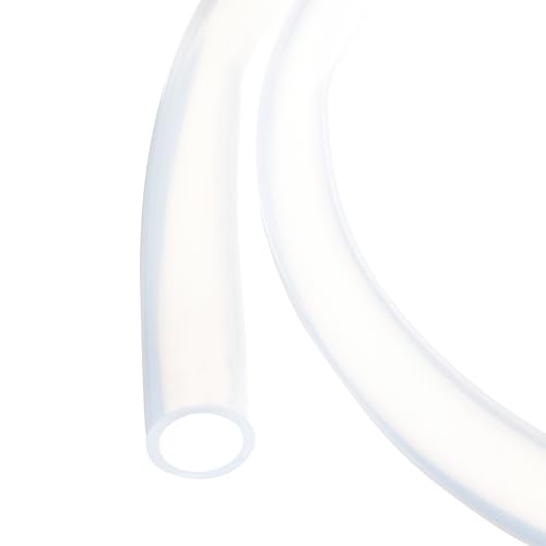 Rebower Silikonschlauch Lebensmittelecht 16mm ID x 21mm OD, 1 Meter Kondensatschlauch, Transparenter Wasserleitung für Pumpen, Siphons, Entwässerung, Bewässerung von Rebower