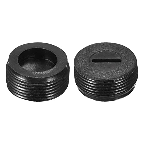 Rebower 2 Stk Kohlebürsten-Halterkappen Kunststoff-Abdeckkappen [für Motorbürsten] - 18 mm Außendurchmesser/8,5 mm Höhe von Rebower