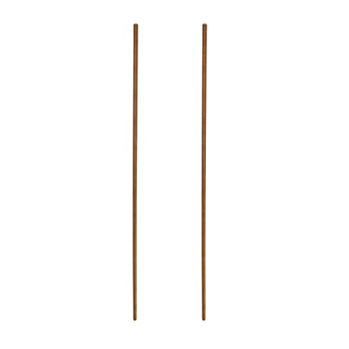 Rebower 2 Stück Stangen mit Vollgewinde, alle Gewinde, Stangenbolzen aus Messing, [für Klemmen und U-Bolzen] – M2,5 x 250 mm Außengewinde, 0,5 mm Steigung/Golden farbton von Rebower