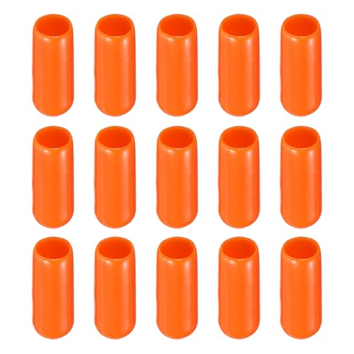 Rebower 20er Pack Schraubengewinde-Schutzkappen aus Gummi, [für Schrauben, Bolzen, Stangen-Endkappen] - 3/16" (5mm) ID/Orange von Rebower
