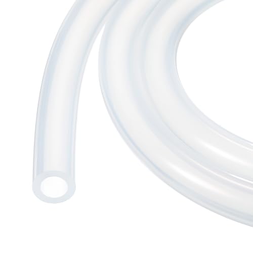 Rebower Silikonschlauch Lebensmittelecht 8mm ID x 13 mm OD, 1 Meter Kondensatschlauch, Transparenter Wasserleitung für Pumpen, Siphons, Entwässerung, Bewässerung von Rebower