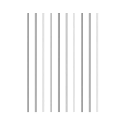 Rebower 304 Edelstahl Vollmaterial Rundstab, [für Durchschläge, verschiedene Wellen, DIY Bastelmodell Flugzeug Modellschiff Modellautos] - 3mmx100mm / Silberton / 10 Stück von Rebower