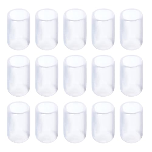 Rebower 50er Pack Schraubengewinde-Schutzkappen aus Gummi, [für Schrauben, Bolzen, Stangen-Endkappen] - 3/8" (9,5 mm) ID/Transparent von Rebower