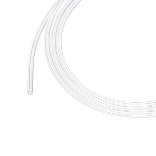 Rebower Silikonschlauch Lebensmittelecht 0.5mm ID x 1.5mm OD, 5 Meter Kondensatschlauch, Transparenter Wasserleitung für Pumpen, Siphons, Entwässerung, Bewässerung von Rebower