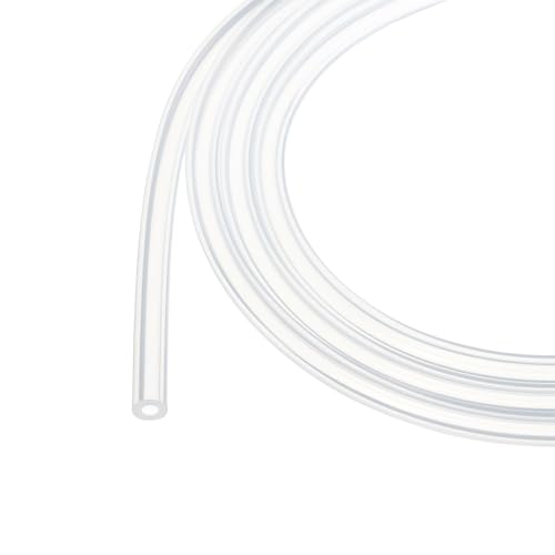 Rebower 5m (16ft) Silikonschlauch 2,5 mm ID 5,6 mm OD Transparenter Industrie-Kunststoffschlauch Reine Silikonschläuche für Pumpen, Ablassen, Bewässerung, Brauen, 0,1" x 0,22" von Rebower