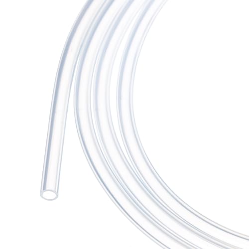 Rebower 5m (16ft) Silikonschlauch 2mm ID 3mm OD Transparenter Industrie-Kunststoffschlauch Reine Silikonschläuche für Pumpen, Siphoning, Entwässerung, Bewässerung, Brauen, 0,08" x 1/8" von Rebower