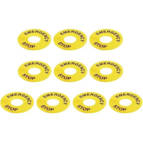 Rebower Erinnerungsring Not-Aus Markierung [für Drucktaste Schalter] - 0.9" / Gelb / 20Stk von Rebower