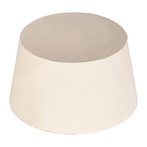 Rebower Festes Labor Gummi Stopfen Gebohrt Silikon Stopfen [für Glas Häfen Rohrleitung Mündungen] - 55-68mm/Weiß von Rebower