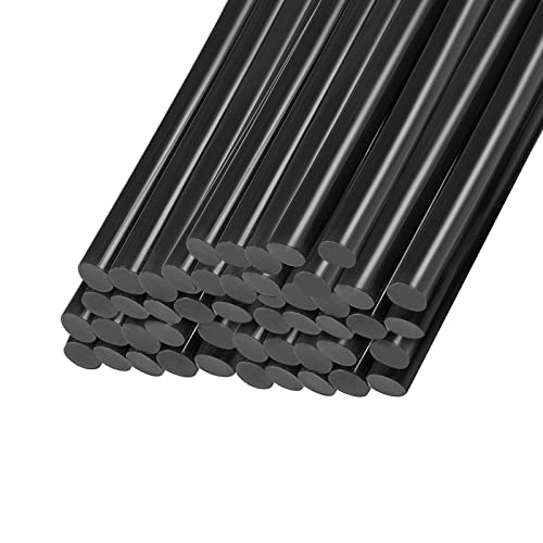 Rebower Heißklebestifte Mini Kleber Heißklebepistolen Stifte [für Kunst Handwerk Basteln Karte Herstellung] - 0.27" x 4"/Schwarz/50Stk von Rebower