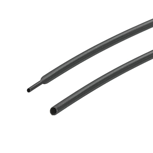Rebower Hitze Schrumpfen Schläuche 2:1 Kabel Hülse Rohr Wickeln [für Elektrisch Isolierung Schutz] - 0.6mm Durchm/5m/Schwarz von Rebower
