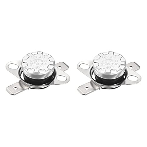 Rebower KSD301 Thermostat 40C NC Temperaturregelungsschalter, [für Mikrowellenherde Kühlschränke] - Normalerweise geschlossen/2 Stück von Rebower