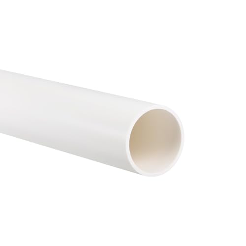 Rebower PVC Starres Rohr Hohe Belastbarkeit Rund Rohr [für Elektrik Leitung HLK System Entwässerung] - 36mm x 40mm / 0.35m / Weiß von Rebower