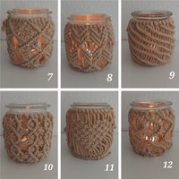 Makramee Windlicht/Vase von RebowskiDesign
