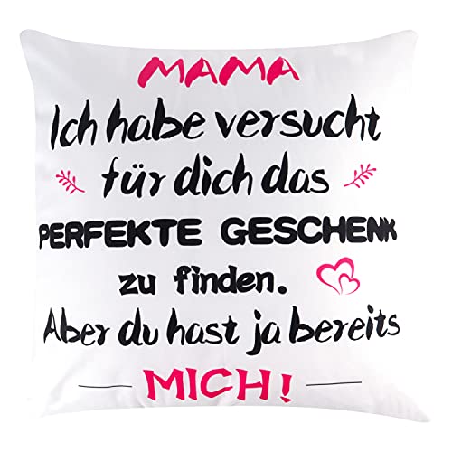 Rebundex Geburtstagsgeschenk für Geburtstag Mutter Beste Mama Geschenk Kissenbezug Personalisiert von Rebundex