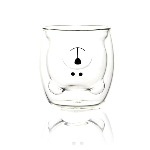 Recamania Doppelwandiges Trinkglas aus Glas - Füllmenge 250 ml - Motiv Bär Recamania Doppelwandiges Trinkglas aus Glas - Füllmenge 250 ml - Motiv Bär von Recamania