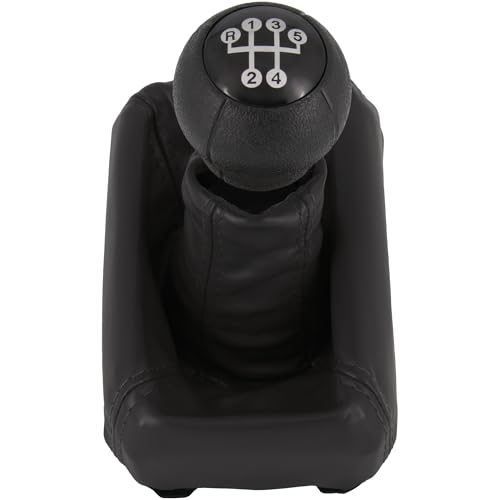 Schaltknauf + Schaltsack Set 5 Gang passend für Opel Tigra, 1994-2001, Plug & Play, Auto Schalthebel Schaltmanschette, mit Rahmen, schwarz von Recambo