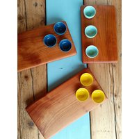 Servierbrett Mit Dipschalen Keramik Vesperbrett Tischauflage Charcuteriebrett Käsebrett Kirschholz Servierbrett Mit Dipschalen Keramik Vesperbrett Tischauflage Charcuteriebrett Käsebrett Kirschholz von RechdachsDesign