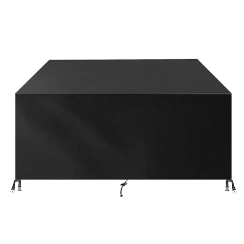 Abdeckung für Gartenmöbel,Schwerlast 420D Oxford Stoffmöbelabdeckung Regenschutz und Staubfest,verwendet für Außenstühle von Terrassentischen usw-Black||60x60x60CM/24x24x24IN von Rechteckig