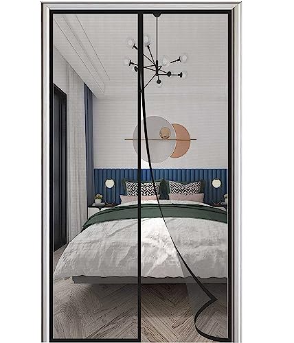 Magnet Fliegengitter Tür Magnetischer Insektenschutz Fliegenvorhang Moskitonetz ohne Bohren, für Balkontür Terrassentür Wohnzimmer von Rechteckig