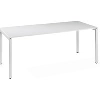 HEMMDAL Büro-Schreibtisch Simplify, 4-Fuß Gestell, BxT 1.600 x 800 mm, weiß von HEMMDAL