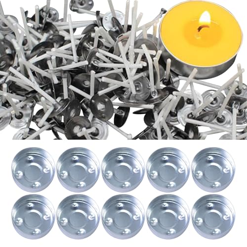 110 Stück Teelicht Kerzenhalter - Silber Teelichthalter Metall Teelichter mit 4 Stunden Brenndauer, Teelicht Votiv Kerzenhalter für Hochzeit Hause Wohnzimmer Couchtische Deko (1 Set) von Recitem