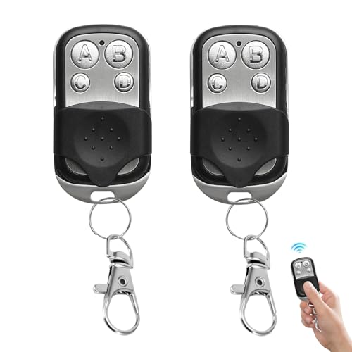 2 Pcs Garagentorantrieb, 433 Hz Garagentorfernbedienung Universal, Funkfernbedienung Garagentor für Ferngesteuertes Garagentor, Teleskoptore Parkschlösser Diebstahlsicherer (ABCD) von Recitem