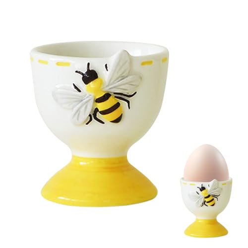 Eierbecher Lustig aus Keramik, Porzellan, Frühstück, Kochen, leicht zu reinigen (B) von Recitem