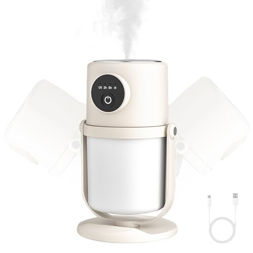 Luftbefeuchter, 2.8L Luftbefeuchter Kinderzimmer mit 36dB Leise, Schlafzimmer mit 360°Drehbare Düse, BPA-Frei, Auto Abschaltung, Leicht zu Reinigender Humidifier für Büro, Baby,Pflanze (Cremefarben) von Recitem