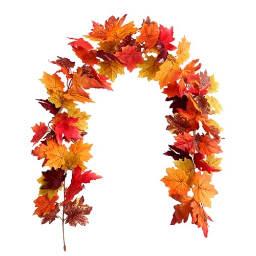 Recitem LED Lichterkette Herbst Ahornblatt Girlande 1.75m 8 Modi IP65 Wasserdicht Für Thanksgiving Party Kamin Beleuchtung Mit Fernbedienung (A) von Recitem