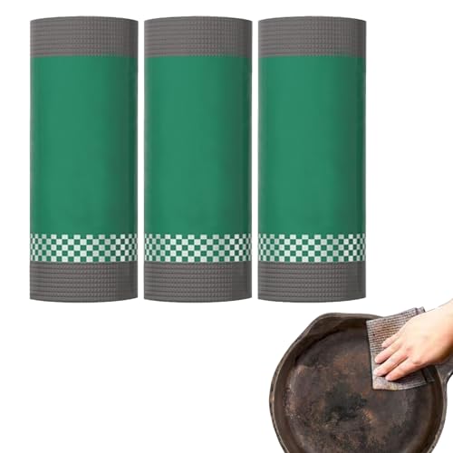 Recitem Mehrzweck-geschirrspüllappen Aus Draht,Topfreiniger Putzlappen,Multifunctional Non Scratch Wire Dishcloth,Wiederverwendbar Putztücher,für Küche Wiederverwendbar, Nachhal (3 Rolle) von Recitem