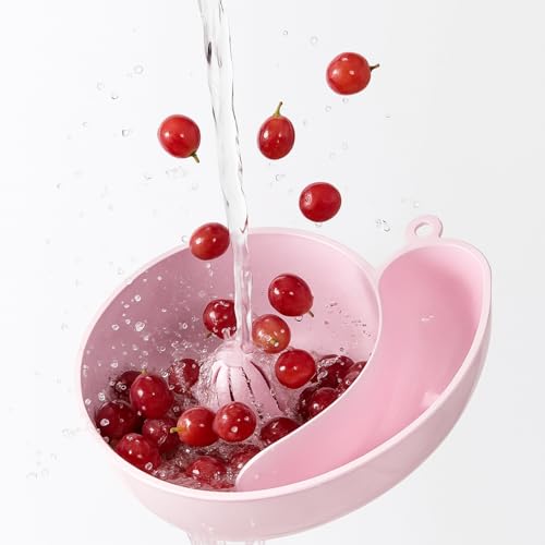 Recitem Obst Waschschüssel Rotierendes Küchensieb Mit Filter Für Küche Spüle Drainer Effizientes Design (A) von Recitem