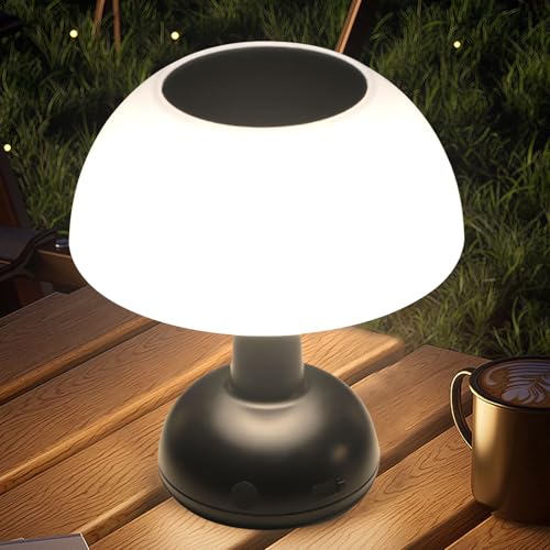 Recitem Solar Tischlampe Outdoor | Solarlampen für außen Tisch | USB Solar Aufladbar LED Akku Solar Lampe | IP54 Wasserdicht Solarlampe Tisch Kabellose Tischlampe for Außen Garten Balkon Restaurant Recitem Solar Tischlampe Outdoor | Solarlampen für außen Tisch | USB Solar Aufladbar LED Akku Solar Lampe | IP54 Wasserdicht Solarlampe Tisch Kabellose Tischlampe for Außen Garten Balkon Restaurant von Recitem