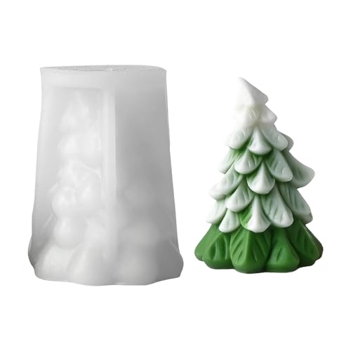 Recitem Weihnachtsbaum Silikonform Kerzengießform 3D Wiederverwendbar Für Weihnachtsdekoration DIY Kerzen Bastelset Handwerk Geschenkset (A) von Recitem