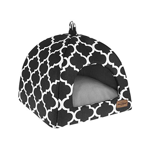 Recobed Hundehöhle Katzenhöhle Caribbean Schwarz Kuschelhöhle S (40cm x 40cm) von Recobed