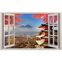 3D Fake Window View Japan Mount Fuji Wandtatto Wandtattoa Wandtattoi Für Zuhause Wohnzimmer Schlafzimmer Dekor - Japanese Mt Fujii 3D Fake Window View Japan Mount Fuji Wandtatto Wandtattoa Wandtattoi Für Zuhause Wohnzimmer Schlafzimmer Dekor - Japanese Mt Fujii von RecognisePrint