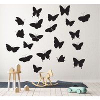 Schmetterling Silhouette Wandtattoo Kinder Wandtattoo Abnehmbar Wandaufkleber Für Kinderzimmer, Schlafzimmer Und Wohnzimmer von RecognisePrint