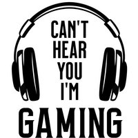 Videospiel Can't Hear You I'm Gaming Gamer Wandtattoo Kunst Deko Aufkleber Vinyl Wandsticker Für Kinder Teens Spielräume von RecognisePrint