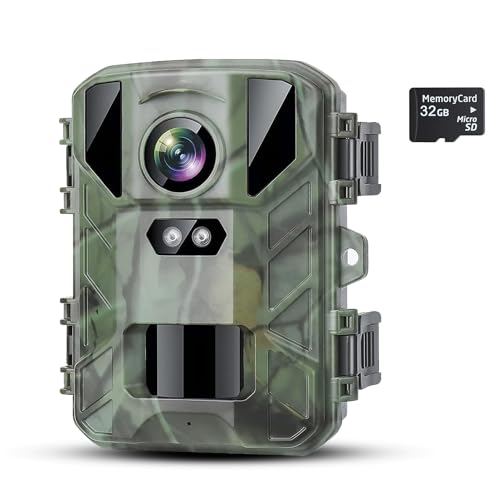 RecorCam Mini Wildkamera 24MP 1080P HD Wildtierkamera 850nm IR LEDs Wildkamera mit Nachtsicht Bewegungsmelder Nachtsichtkamera IP66 Wasserdicht Jagdkamera von RecorCam