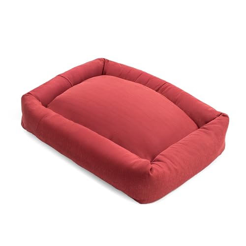 Record Hundebett Mono-Design-Zwinger für Hunde und Katzen aus Baumwolle, Weiches und Schnell Trocknendes Gepolstertes Haustierbett, Rechteckiges Kissen | Rot - 70x50x17h Record Hundebett Mono-Design-Zwinger für Hunde und Katzen aus Baumwolle, Weiches und Schnell Trocknendes Gepolstertes Haustierbett, Rechteckiges Kissen | Rot - 70x50x17h von Record
