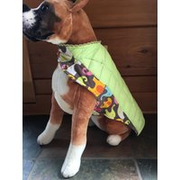 Leichte Down Gefüllte Hundemantel Jacketrezyklus Durch Wiederverwendung Verworfen, Herausgefüllte Jacke Sz M/L Handmade in Den Usa von RecycleThroughReuse