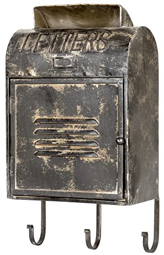 Vintage Schild Französisch Stil Schwarz Jahren Buchstabe Metall Post Postfach mit Haken – 53,3 cm L Vintage Schild Französisch Stil Schwarz Jahren Buchstabe Metall Post Postfach mit Haken – 53,3 cm L von Red Co.