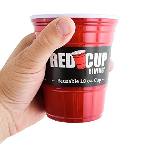 Red Cup Living Wohnwiederverwendbare Red Plastic Cups - 32 Unzen - Party - Cups für Bier und Soda - Extra Stabile Big Red Cups - BPA - frei und abwaschbar - Die Ideal Große Plastikbecher für Partys, BBQ und Camping von Red Cup Living