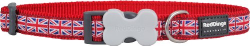 Red Dingo Hundehalsband, Gemustert, Größe M, 2 x 30–47 cm, Rot/Weiß/Blau von Red Dingo