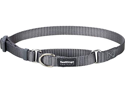 Red Dingo Martingale Hundehalsband, einfarbig, kühles Grau, Größe M von Red Dingo