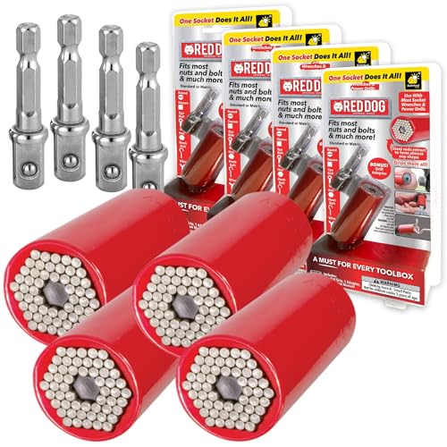 Red Dog Mit Bonus-Adapter AS-SEEN-ON-TV, passend für die meisten Muttern, Schrauben und mehr, Verwendung mit den meisten Steckschlüsseln, Bohrmaschinen, Standard oder metrisch, 2 Red Dog Mit Bonus-Adapter AS-SEEN-ON-TV, passend für die meisten Muttern, Schrauben und mehr, Verwendung mit den meisten Steckschlüsseln, Bohrmaschinen, Standard oder metrisch, 2 von Red Dog
