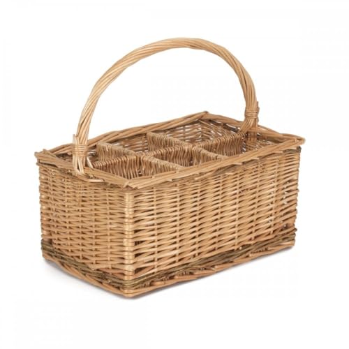 6 Flasche Gedämpfte Wicker 2 Tone Flaschenträger von Red Hamper