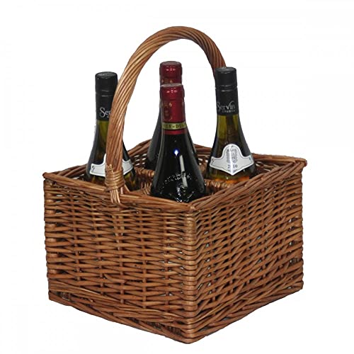 Doppel Gedämpfte 4 Flasche Getränke Korb von Red Hamper