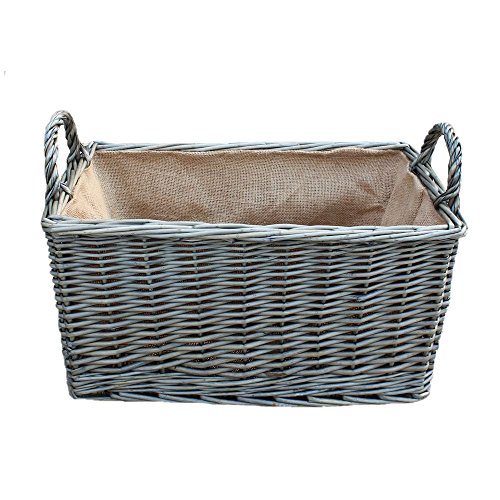 Red Hamper ST035/2 Protokollkorb, Weide, grau, (L x B x H) 540 x 340 x 320 mm (380 mm mit Griff) von Red Hamper